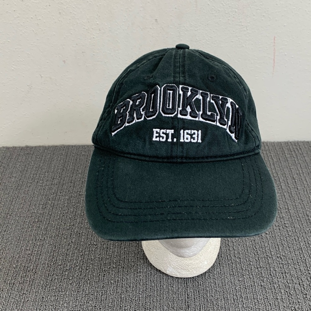 Brooklyn New York Baseball Hat Mens OSFA Black Strapback Torkia Apparel